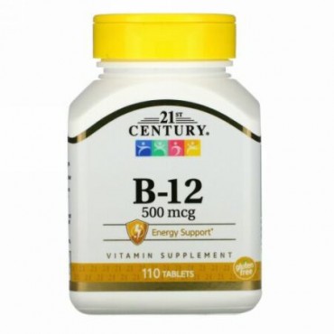 21st Century, B-12、500 mcg、110錠