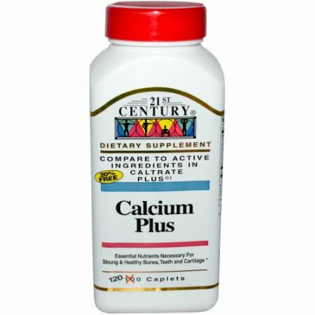 21st Century, Calcium Plus, 120 Caplets (Discontinued Item)