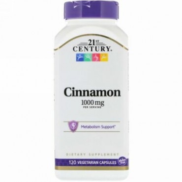 21st Century, Cinnamon, 1,000 mg, 120 Vegetarian Capsules