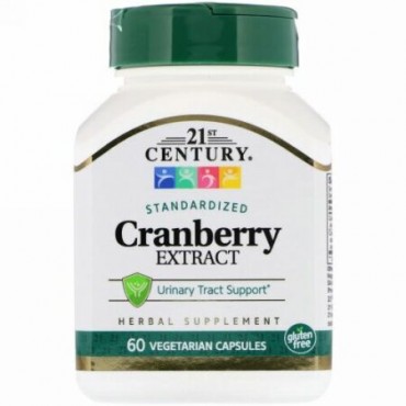 21st Century, Cranberry Extract, Standardized, 60 Vegetarian Capsules