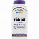 21st Century, Fish Oil, Reflux Free, 1,000 mg, 90 Enteric Coated Softgels