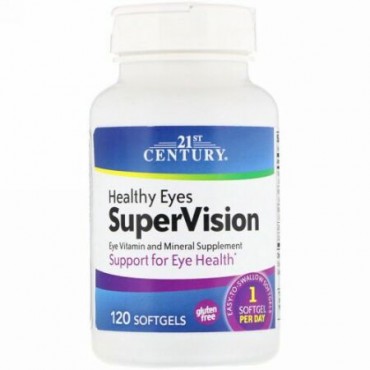 21st Century, 健康な眼 スーパービジョン（Healthy Eyes SuperVision）, 120ソフトゼリー (Discontinued Item)