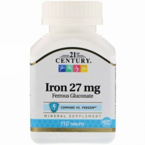21st Century, 鉄, 27 mg, 110錠