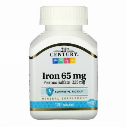 21st Century, 鉄, 65 mg, 120錠