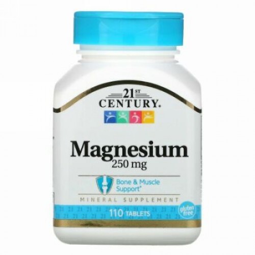 21st Century, マグネシウム, 250 mg, 110錠