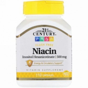 21st Century, ナイアシン･イノシトール･ヘキサニコチネート、500 mg、110カプセル (Discontinued Item)