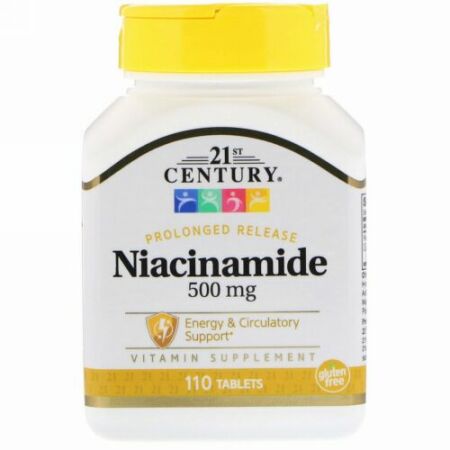 21st Century, ナイアシンアミド、500mg、タブレット110粒