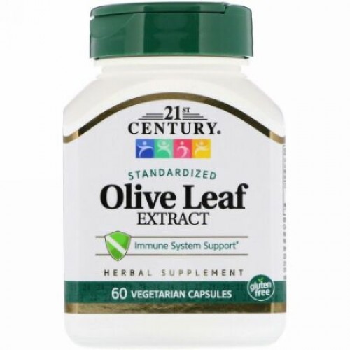 21st Century, Olive Leaf Extract, Standardized, 60 Vegetarian Capsules (Discontinued Item)