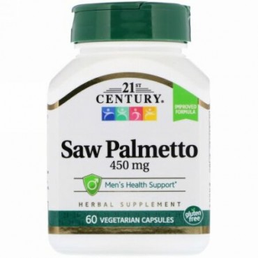 21st Century, Saw Palmetto, 450 mg, 60 Vegetarian Capsules