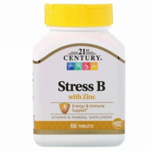 21st Century, Stress B with Zinc, 66 Tablets