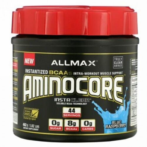ALLMAX Nutrition, アミノコア、インスタント化BCAA、ブルーラズベリー、462g（1.02lb） (Discontinued Item)