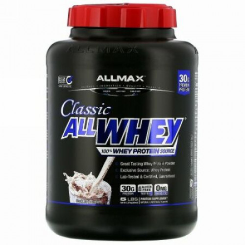 ALLMAX Nutrition, AllWhey（オールホエイ）クラシック、100％ホエイタンパク質、クッキー＆クリーム、2.27kg（5ポンド）