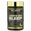 ALLMAX Nutrition, ライツアウトスリープ、 メラトニン＋GABA＋セイヨウカノコソウ根、ビーガンカプセル60粒
