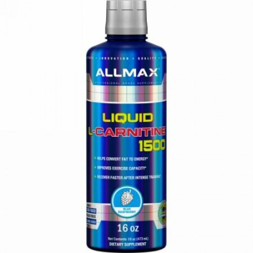 ALLMAX Nutrition, Liquid L-Carnitine 1500, Blue Raspberry, 16 oz (473 ml) (Discontinued Item)