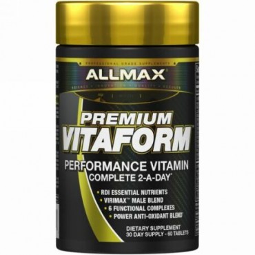 ALLMAX Nutrition, プレミアムVitaform（ビタフォーム）、男性用パフォーマンスビタミン、60粒
