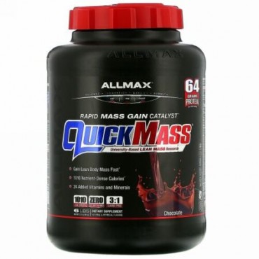 ALLMAX Nutrition, QuickMass（クイックマス）、ラピッドマスゲインカタリスト、チョコレート、2.72kg（6ポンド）