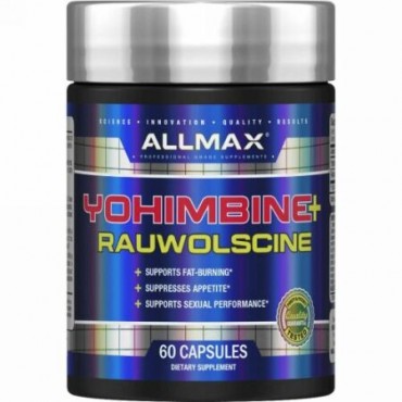 ALLMAX Nutrition, ヨヒンビンHCI＋ラウオルシン、3.0mg、60粒