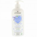 ATTITUDE, Baby Leavesサイエンス、2イン1ナチュラルシャンプー & ボディウォッシュ、アーモンドミルク、16液量オンス (473 ml)