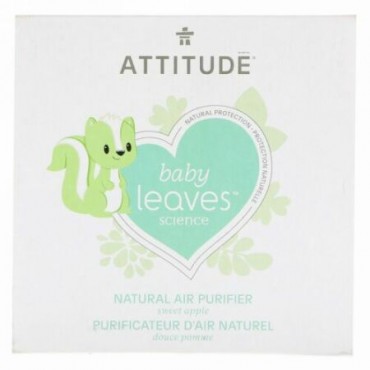 ATTITUDE, Baby Leaves Science、ナチュラルエアーピューリファイファー、スイートアップル、8オンス (227 g) (Discontinued Item)