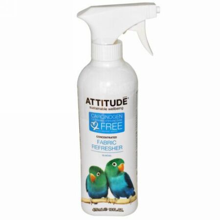 ATTITUDE, 濃縮ファブリックフレッシャー、グレイシャル（氷の爽やかさ）、16液量オンス（475 ml） (Discontinued Item)