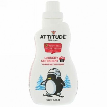 ATTITUDE, 子供たちのために, 洗濯石鹸, 無香料, 35.5液量オンス（1.05 l） (Discontinued Item)