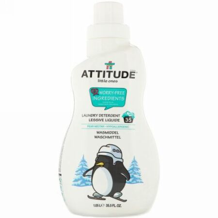 ATTITUDE, Little Ones, Laundry Detergent, Pear Nectar, 35.5 fl oz (1.05 l) (Discontinued Item)