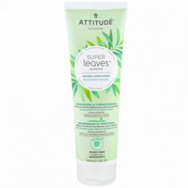 ATTITUDE, スーパーリーブスサイエンス、天然コンディショナー、高い栄養＆強化効果、ブドウ種子油＆オリーブの葉、8オンス (240 ml)