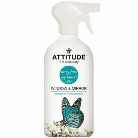 ATTITUDE, 窓や鏡に, シトラスゼスト（Citrus Zest）, 27.1液量オンス（800 ml）