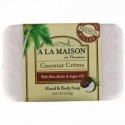 A La Maison de Provence, ハンド & ボディ バーソープ、ココナッツクリーム8.8オンス(250 g)
