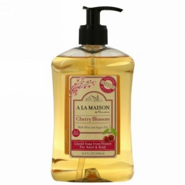 A La Maison de Provence, ハンド＆ボディ用液体せっけん、チェリーブロッサム、500ml（16.9液量オンス）