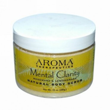 Abra Therapeutics, ナチュラルボディースクラブ、メンタルクラリティ―、ローズマリー & レモングラス、10 oz (283 g) (Discontinued Item)