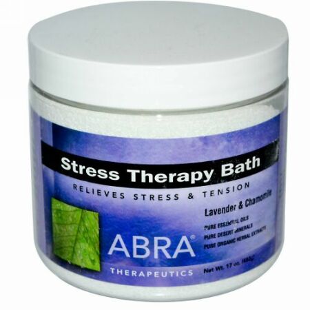 Abra Therapeutics, ストレス セラピー バス、ラベンダー & カモミール、17 oz (482g) (Discontinued Item)