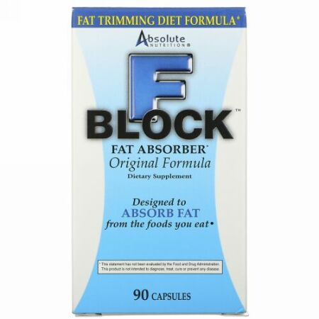 Absolute Nutrition, Fブロック、ファットアブゾーバー、 90カプセル
