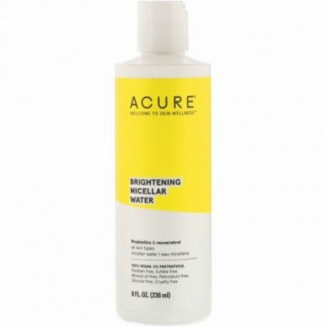 Acure, ブリリアントリーブライトニング、ミセルウォーター、8液量オンス (236 ml)