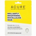 Acure, Brilliantly Brightening, Biocellulose Mask, 1 Single Use Mask, .67 fl oz (20 ml) (Discontinued Item)