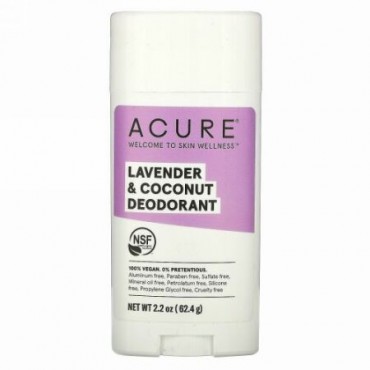 Acure, デオドラント、ラベンダー＆ココナッツ、63.78 g（2.25 oz）