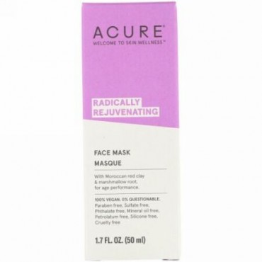 Acure, Radically Rejuvenating, Face Mask, 1.7 fl oz (50 ml) (Discontinued Item)