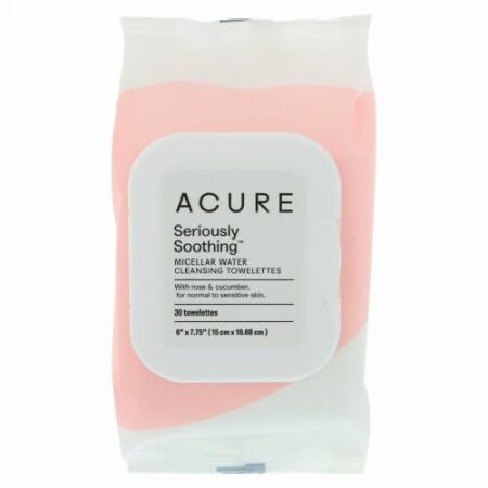 Acure, すごく癒されるミネラウォーター・クレンジングタオレット、タオレット30枚 (Discontinued Item)