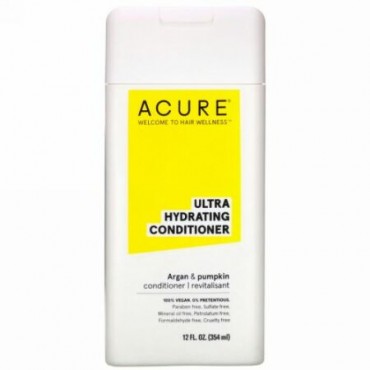 Acure, ウルトラハイドレーティングコンディショナー、アルガンオイル＆パンプキン、354ml（12液量オンス） (Discontinued Item)