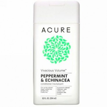 Acure, Vivacious（ヴィヴェイシャス）ボリュームコンディショナー、ペパーミント＆エキナセア、354ml（12fl oz） (Discontinued Item)