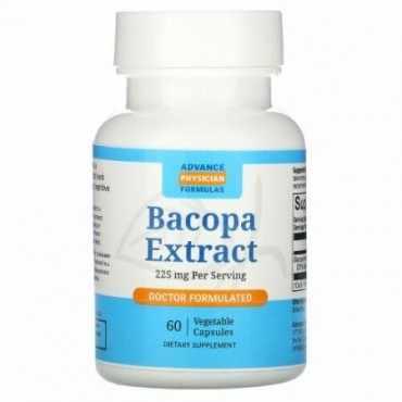 Advance Physician Formulas, バコパエキス、225 mg、60カプセル