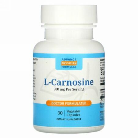 Advance Physician Formulas, L-カルノシン、 500 mg、カプセル 30 錠