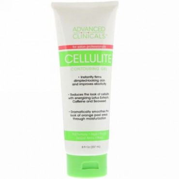 Advanced Clinicals, セルライトコンターリングゲル、8 fl oz (237 ml)