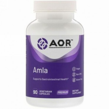 Advanced Orthomolecular Research AOR, アムラ、植物性カプセル90粒 (Discontinued Item)