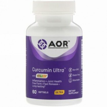 Advanced Orthomolecular Research AOR, Curcumin Ultra with CurQfen, 60 Softgels (Discontinued Item)