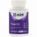 Advanced Orthomolecular Research AOR, ピークK2、植物性カプセル90粒