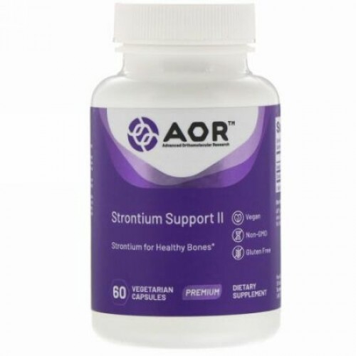 Advanced Orthomolecular Research AOR, Strontium Support II, 60 Vegetarian Capsules (Discontinued Item)