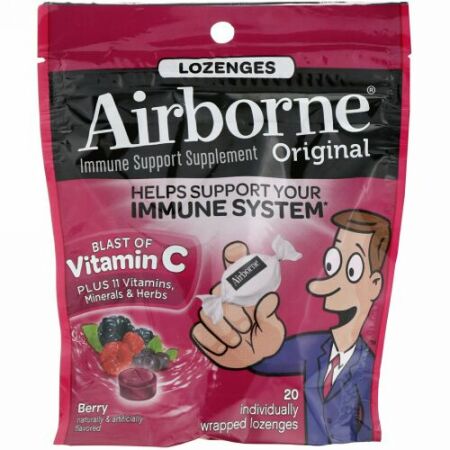AirBorne, Lozenges, Berry, 20 Individually Wrapped Lozenges (Discontinued Item)