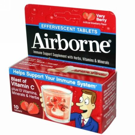 AirBorne, 発泡性タブレット、ベリーベリー味、10タブレット