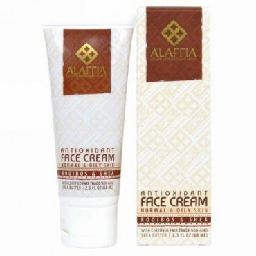 Alaffia, 抗酸化 フェイスクリーム、 ルイボス & シア、 2.3 fl oz (68 ml) (Discontinued Item)